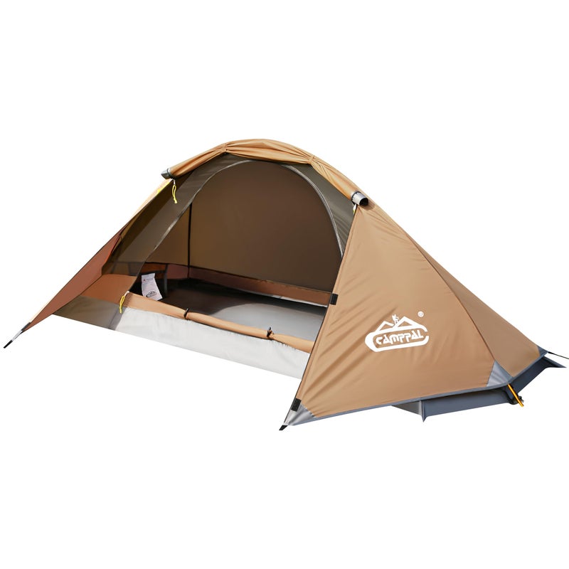 camppal 1 Person Tent for Camping Hiking Mountain Hunting Backpacking Tents 4 Season Resistance to Windproof Rainproof and Waterproof - Image 1
